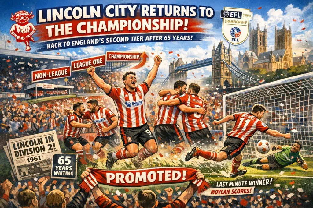 Lincoln City Returns to England's Second Tier After 65-Year Absence
